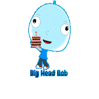 Happy Big Head Sticker by BigHeadBob.com