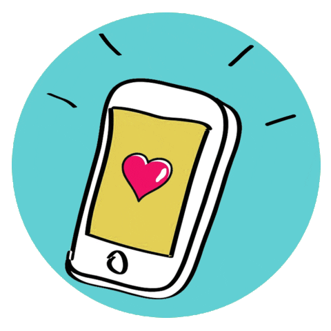 MockoFun giphyupload love phone dating Sticker