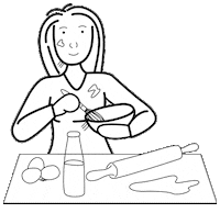 nieznamsienazartach happy food girl cooking Sticker