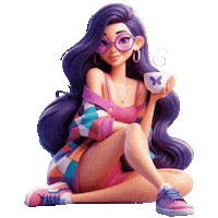 Coffee-Break Fashion Sticker