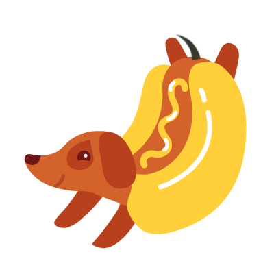 hot dog Sticker by Rover.com