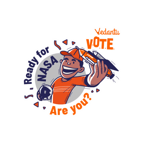 Vedantu giphyupload kids vote nasa Sticker