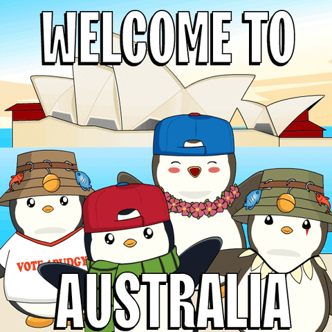 Welcome To Australia GIF by Pudgy Penguins