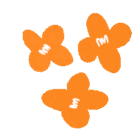 Orange Flower Summer Sticker