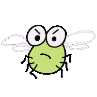 TanyaDraws angry fly flying wings Sticker