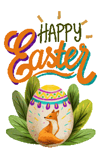 Fox And Co Easter Sticker by Fox & Co Design