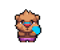 badkidgames summer games bear kid Sticker