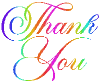 Rainbow Thank You Sticker by Bespattered Facade