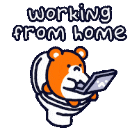 Work From Home Sticker Sticker
