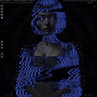 Girl Glitch GIF