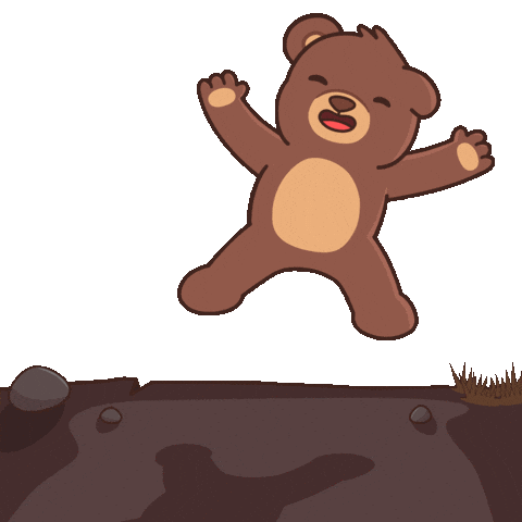 Jumping See Ya Sticker by BEARISH