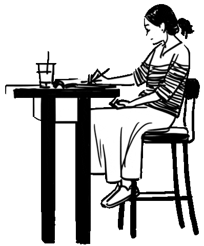 Girl Coffee Sticker by jessoosketch