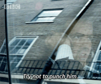 try not to punch him bbc one GIF by BBC