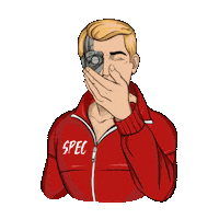 Cyborg Laughing Sticker by Spectral Ai