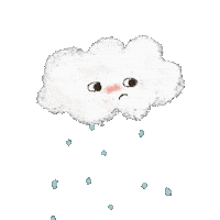 Cloud Raining Sticker