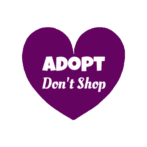 fosterbubbies heart adopt adopt dont shop purple heart Sticker