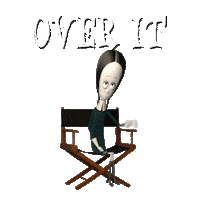 Over It Ugh Sticker by The Addams Family