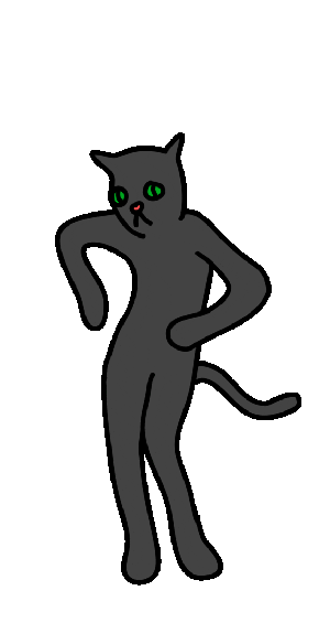 Black Cat Dance Sticker by Vienna Pitts