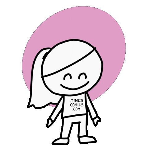 Wave Hallo Sticker by Minka Comics