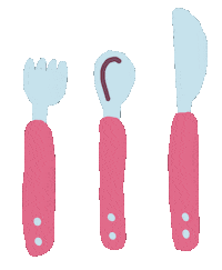 Knife Eat Sticker by Sara Maese