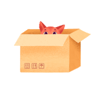 Anniko_story cat box hide hiding Sticker