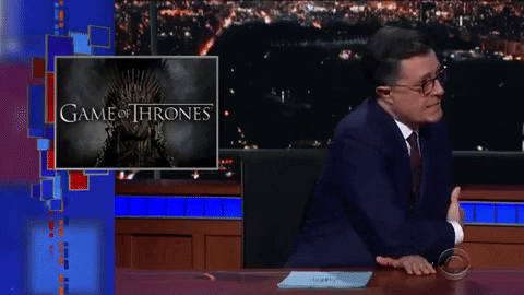 colbertlateshow giphygifmaker game of thrones stephen colbert the late show GIF