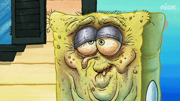 Tired Makeup GIF by SpongeBob SquarePants