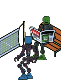 Reading Waiting Sticker by StikBot