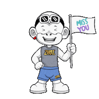 Miss You Smile Sticker by Zhot