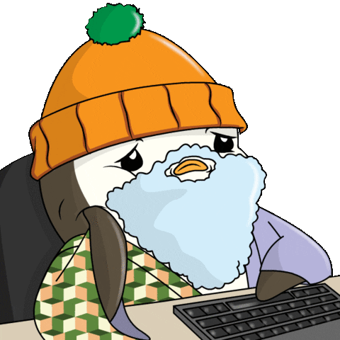 Tired Monday Morning Sticker by Pudgy Penguins