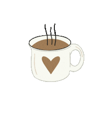 helloilo coffee white drawing cafe Sticker