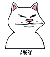 RIPNDIP_CAT angry alien angel balloon Sticker