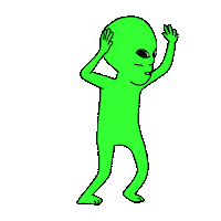 RIPNDIP_CAT dancing angry alien angel Sticker