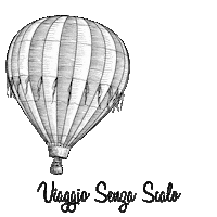 Travelling Hot Air Balloon Sticker by Viaggio senza scalo