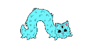 bikinitrill cat trippy cats worm Sticker