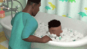 Tub Time Water GIF by moonbug