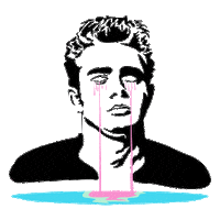 calexakis halloween goth james dean pastel goth Sticker