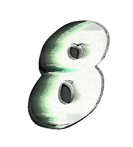 Glitch Numbers Sticker by #BASILIO