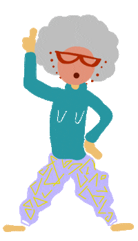 Nakedwinery dancing naked granny granni Sticker