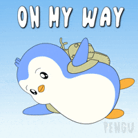 Flying On My Way GIF by Pudgy Penguins