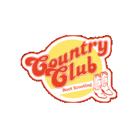 CountryClubBootScooting line dance line dancing country club hoedown Sticker