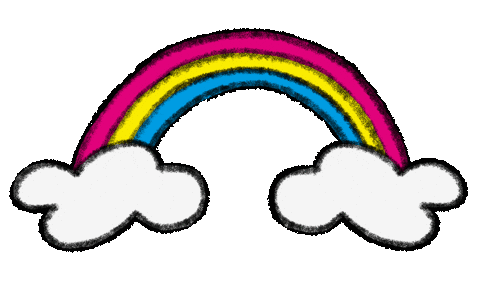 hamanoyuka giphyupload rainbow 虹 はまのゆか Sticker