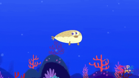 scared blowfish GIF by Super Simple