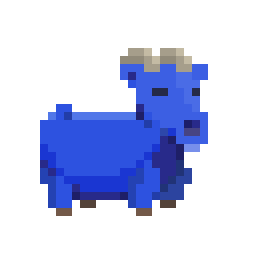 subpixel blue ready goat tobias Sticker