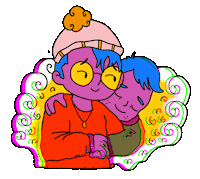 I Love You Hug Sticker by Nick Ybarra