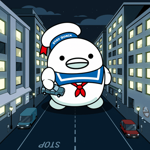 digitalducks giphyupload stabby quacks cartoon duck GIF