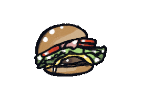 Hamburger Sticker by Illustrator.aki