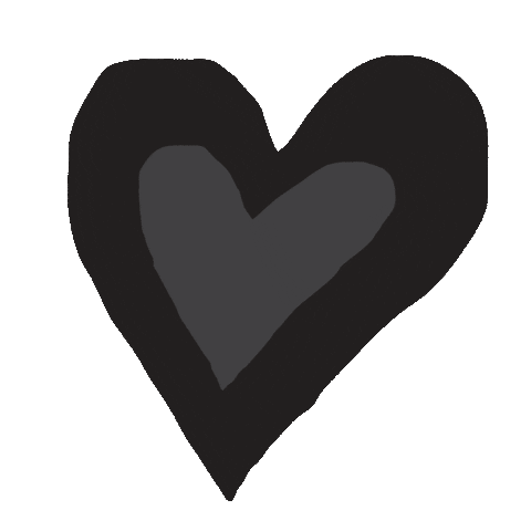 Black Heart Love Sticker
