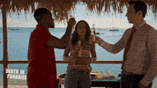 deathinparadiseofficial happy cheers celebrating congratulations GIF