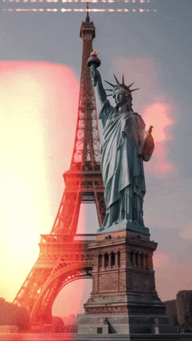 Eiffel Tower Liberty GIF by systaime
